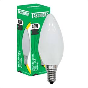 Kit 8 Lâmpadas Incandescente Vela 40W E14 Leitosa 220V