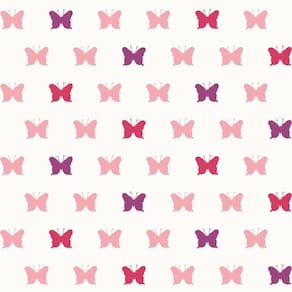 Papel De Parede Fofura Baby Borboletas Rosa Ff4056