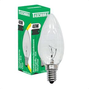Kit 3 Lâmpadas Incandescente Vela 40W E14 Clara 110V