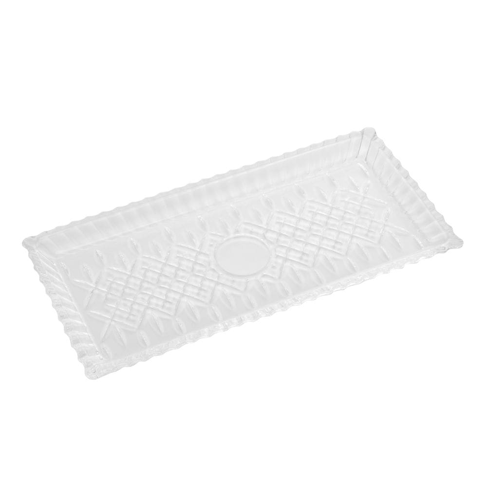 Travessa Retangular de Cristal Lys Transparente 34x17cm Wolff