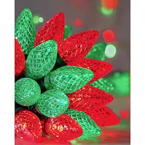 Luzes de Natal SURAIELEC C9 LED 100 vermelhas e verdes 68 pés