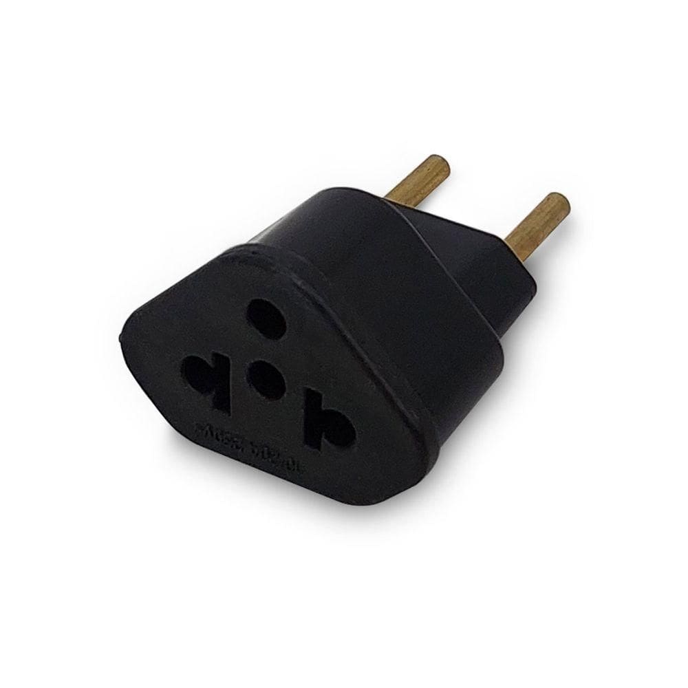 Adaptador De Tomada Gv Brasil, Padrão Novo E Antigo, 10a-20a, Pino De Latão, Preto - Adt.993