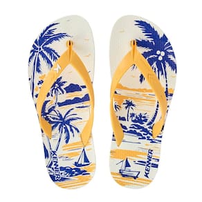 Chinelo Infantil Kenner Summer Tropicos Kids - Azul e Amarelo