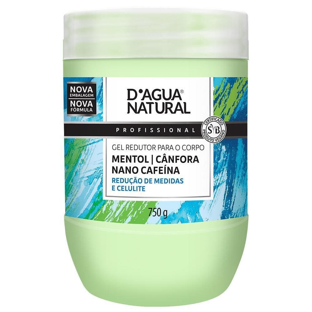 Gel Dagua Natural Mentol Canfora Nano Cafeína 750g