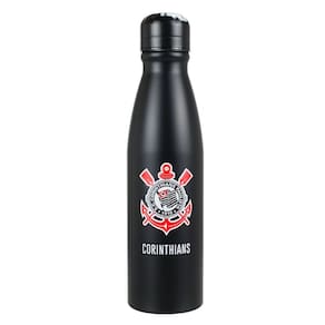 Garrafa Alumínio Corinthians Preta 600 ML - QH072-1-B