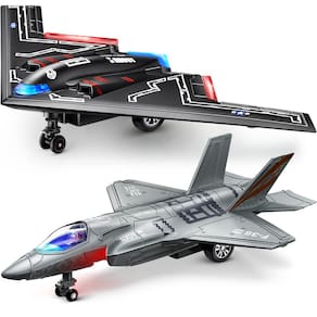 Toy Plane Geyiie com luz LED, pacote Diecast Fighter Jet 2