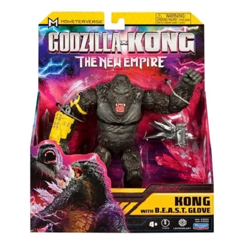 Godzilla Vs Kong Novo Império – Boneco Articulado Kong Com Luva B.e.a.s.t. 15 Cm– Sunny