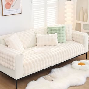 Capa de sofá XSlive Soft Warm Faux Fur 90x120cm creme