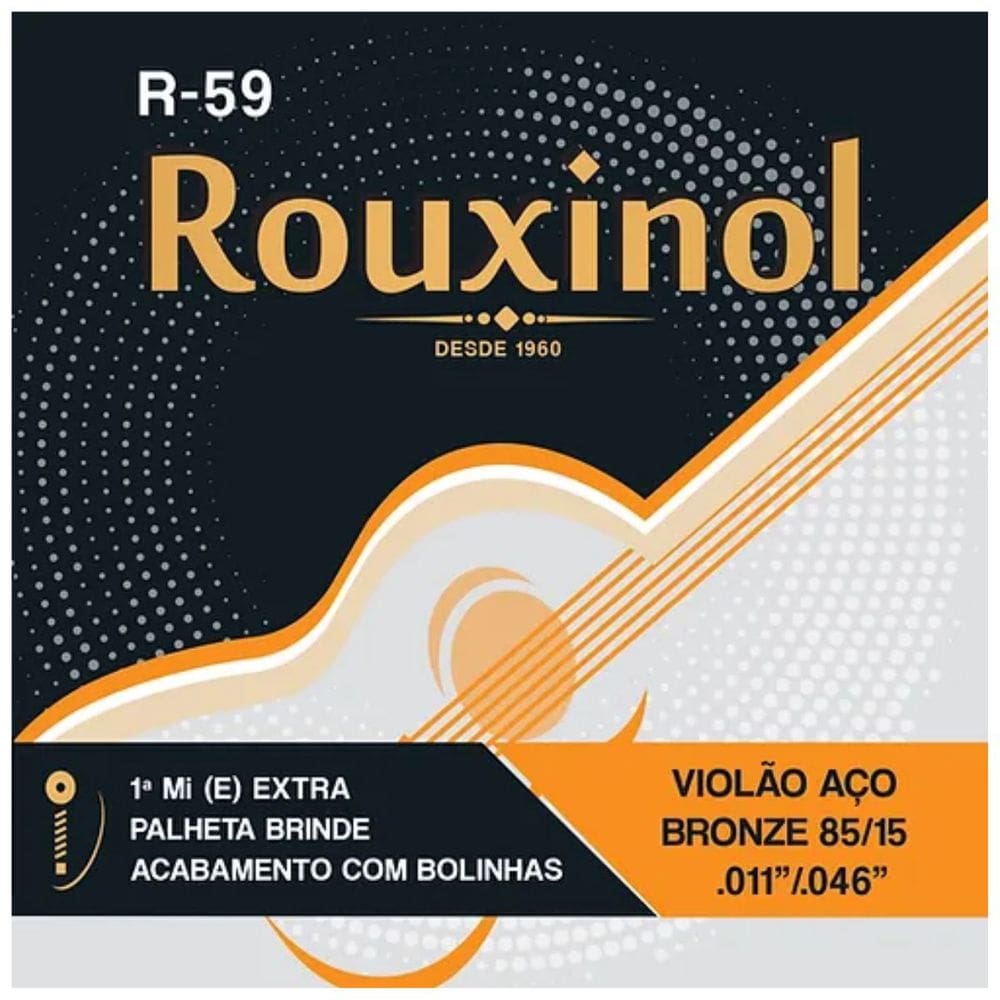 Encordoamento Violão Aço Bronze R59 Rouxinol .011" PRR59L