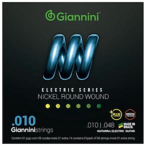 Encordoamento Guitarra Giannini Electric Nickel GEEGSTP10 Plus.010"
