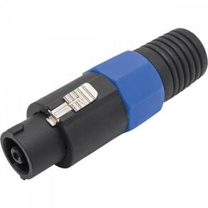 Conector Speakon De Linha Macho 4 Polos Pgsp0002 Preto/Azul