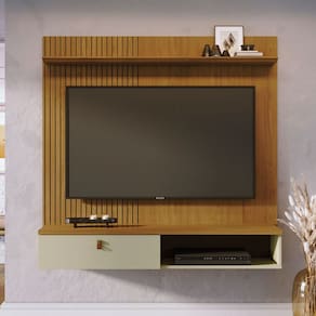 Painel para TV Até 55 Polegadas Iris 1 Porta Cumaru/Opala - Madetec