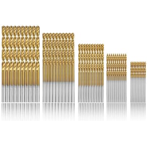 Kit 50 Mini Brocas 1Mm A 3Mm Hss Titânio Para Micro Retífica