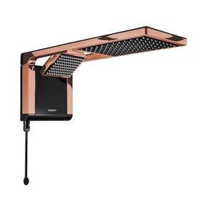 Chuveiro Acqua Duo Ultra Preto Rose Gold 7800W 220V Lorenzetti