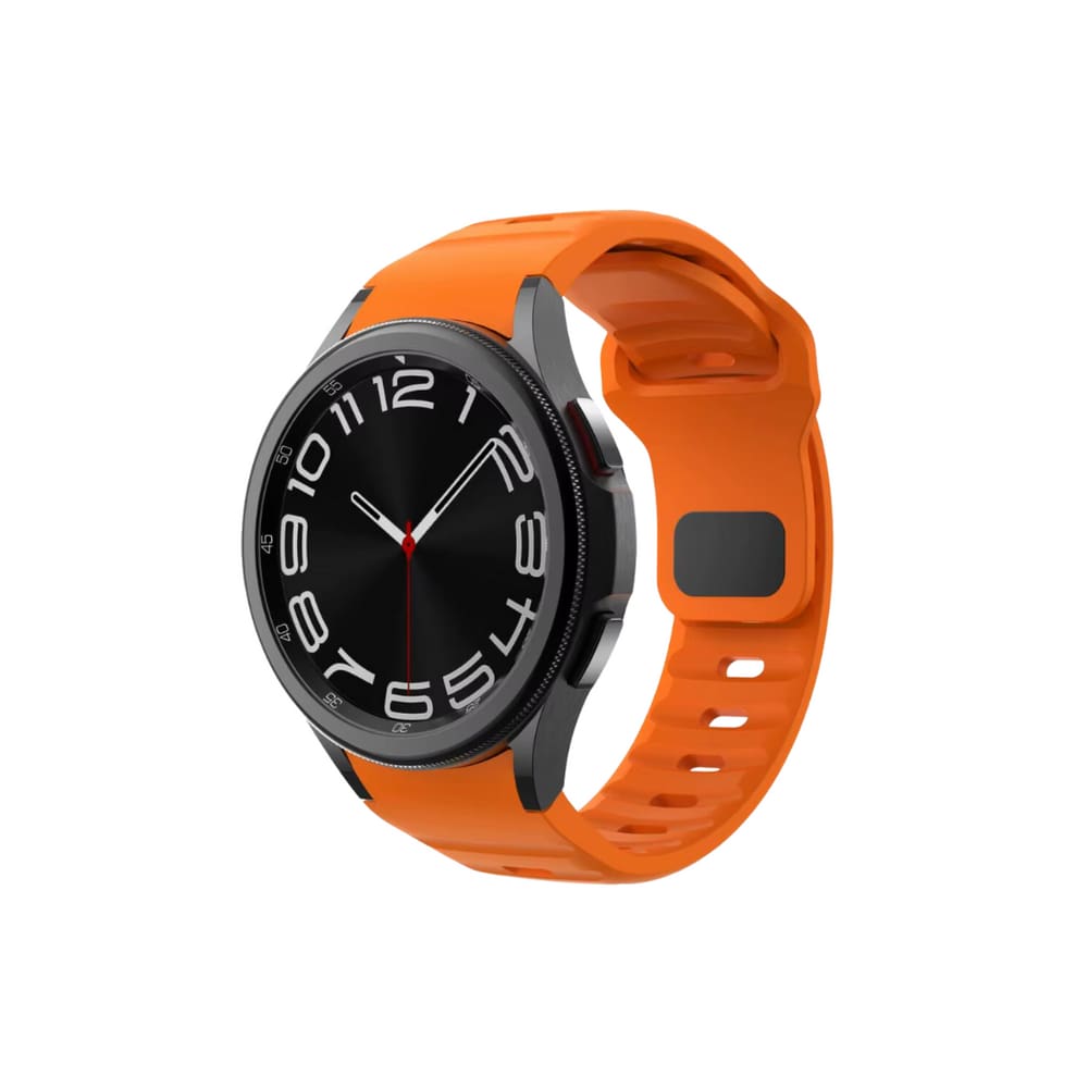 NERDCASE, Pulseira Resistente, Compatível com Samsung Galaxy Watch 4, 5 e 6, Silicone, 40mm-47mm, Laranja