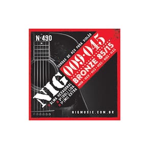 Encordoamento Corda Violão Aço Nig Bronze Alma Hexagonal 0.9
