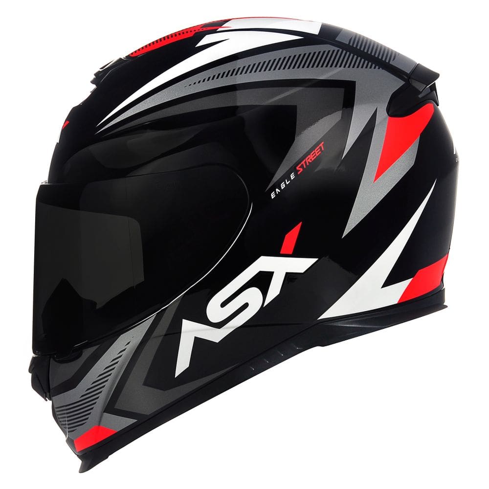 Capacete ASX Eagle Street Preto Grafite e Branco