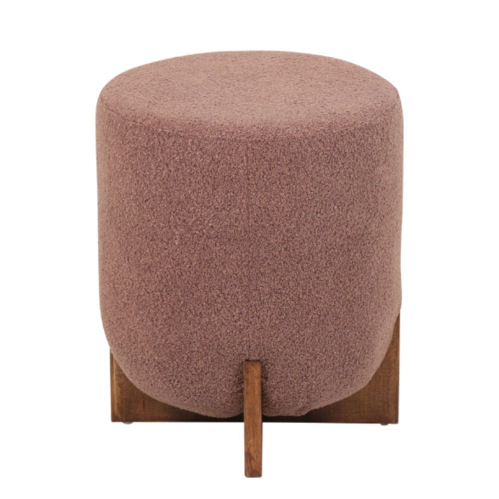 Puff Cravo - Bouclê Rosa Antigo