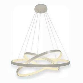Lustre Pendente 3 Arcos LED 60W 3200K Prata Domum