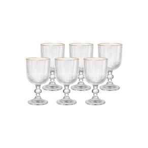 Jogo De Taça P/ Água E Vinho 370Ml 6 Pçs Graffiato Hauskraft