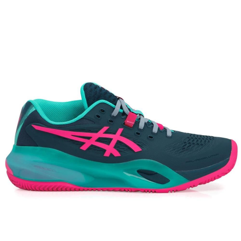 Tênis Asics Gel Resolution X Padel Marinho e Rosa