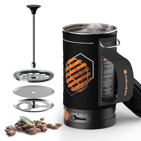 Chaleira elétrica, cafeteira French Press 900mL Stoke
