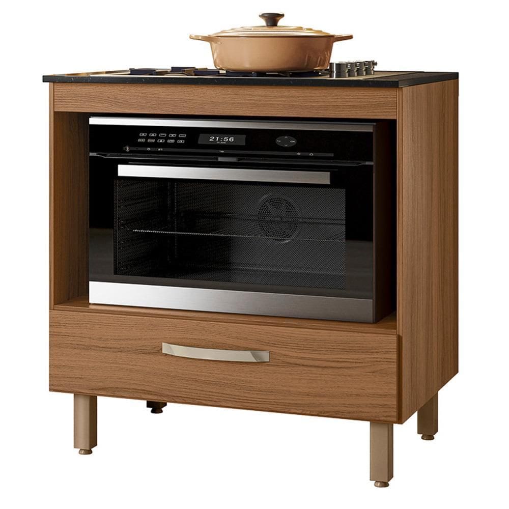 Balcão de Cozinha Fit 80 com Tampo MDP para Cooktop - Nicioli