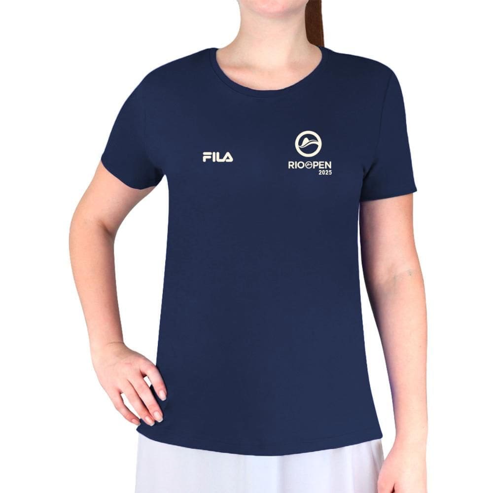 Camiseta Fila Comfort Premium Rio Open 25 Marinho