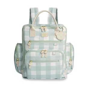 Mochila de Maternidade MasterBag Urban Bear Xadrez Menta