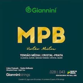 Encordoamento Violão Nylon Giannini Genws Médio Série Mpb