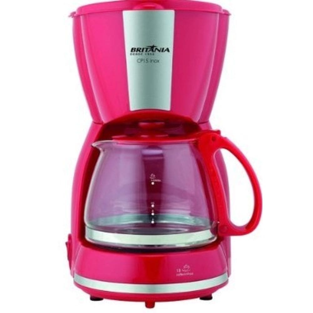 Cafeteira Eletrica Britania Faz 15 Xicaras Red Compact Luxx 550W 220V