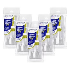 Copo Descartável Whisky 300ml Strawplast - Caixa 50 Und.