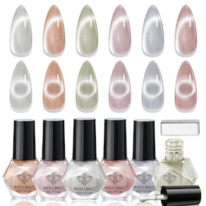 Conjunto de esmaltes modelones Cat Eye 6 Colors Magnetic Quick Dr