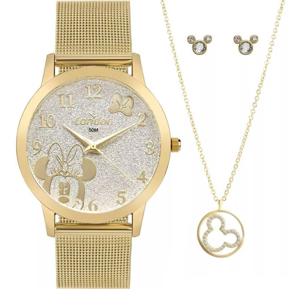 Relógio Condor Feminino Ref: Co2035Ngi/K4K Dourado Minnie +