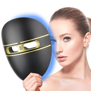Máscara facial LED Light Therapy F FIWENE Recarregável Vermelha Azul