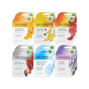 Pacote variado de máscara facial Freeman Naturals, 12 unidades, tamanho de viagem