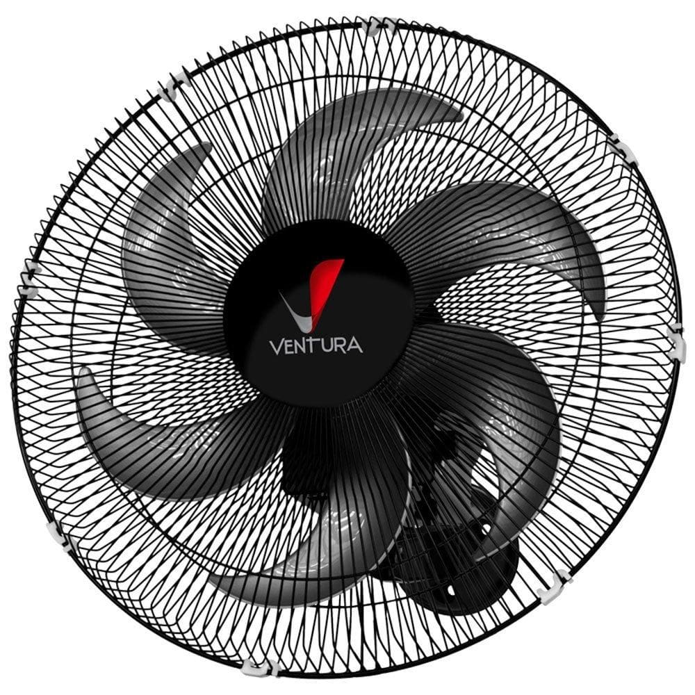 Ventilador Parede Ventura 50cm Preto Bivolt Grade de Aço