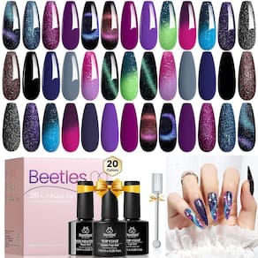 Kit de esmalte de gel Beetles, conjunto de presente de 24 unidades com 20 cores