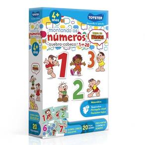 Quebra Cabeça Turma Da Mônica Montando Os Números Toyster