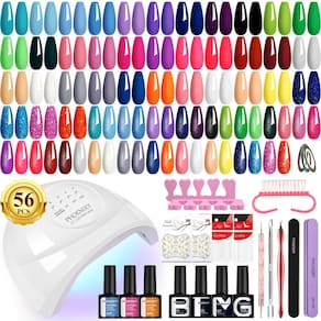 Kit de esmalte de gel PHOENIXY com luz UV 48 W 56 unidades 108 Effect