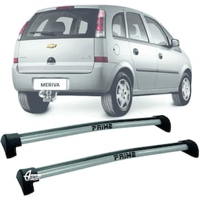 Rack Teto Aluminio Prime GM Meriva 02 até 2012 Prata PR017