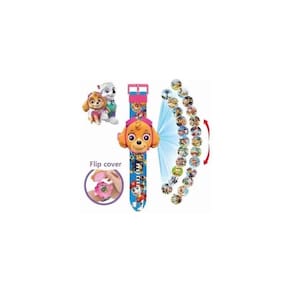 Assista à projeção digital infantil Paw Patrol 3D rosa