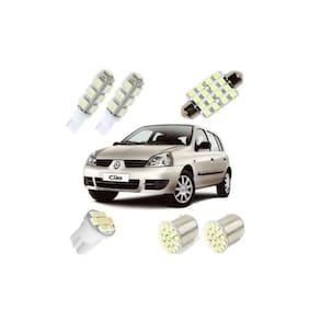 Kit Lâmpadas Led Renault Clio Luz Pingo Teto Placa Ré