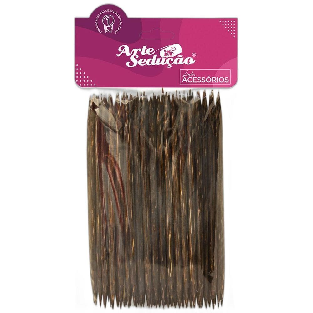 Palito Indiano 2 Pontas - 100 Unidades para Manicure