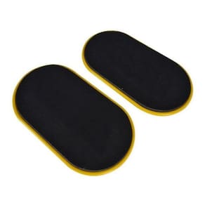 Discos Deslizantes Slide Funcional - Preto/Amarelo - 01 Par