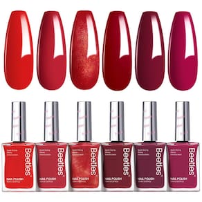 Conjunto de esmaltes Beetles Blazing Rose 15 ml 6 cores para mulheres