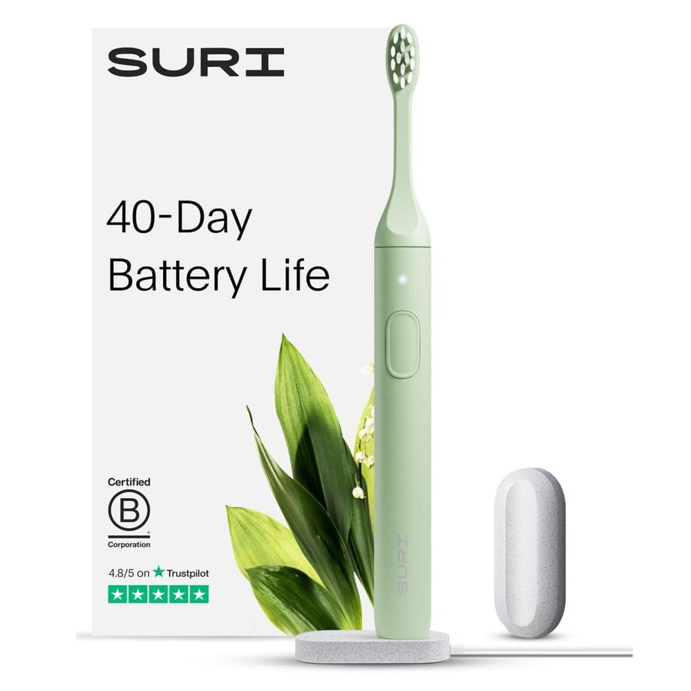 Escova de dentes elétrica SURI Sustainable 40-Day Battery 2 modos