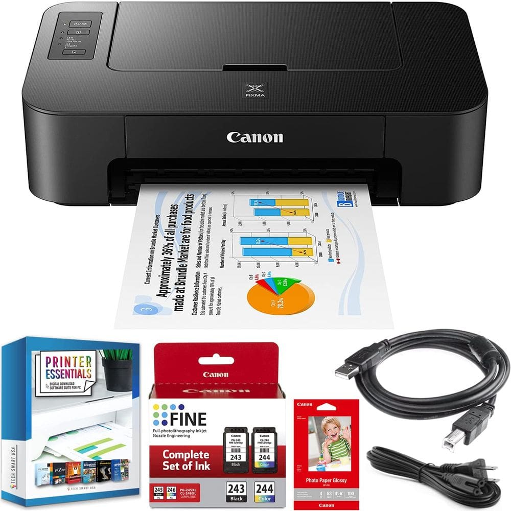 Impressora a jato de tinta Canon PIXMA TS202 para documentos e fotos