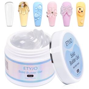 Construtor de gel sólido para unhas ETYJO 50g transparente antiaderente