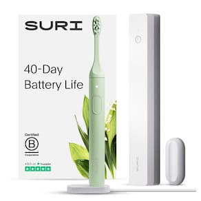 Escova de dentes elétrica SURI Sustainable, bateria de 40 dias com estojo